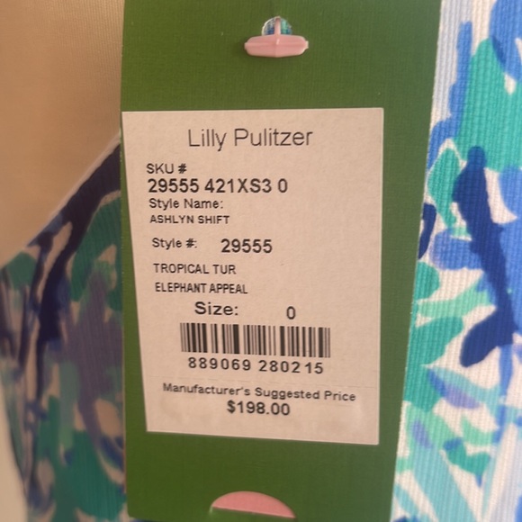 NWT Lilly Pulitzer Ashlyn Shift Dress in Elephant Appeal Size 0 - Picture 4 of 5